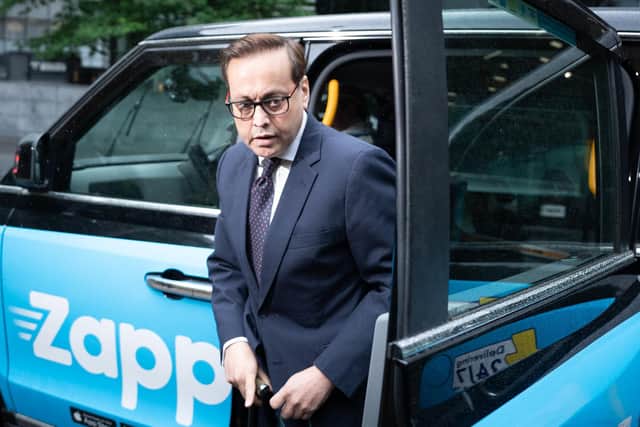 Pictured: Former MP Imran Ahmad Khan arrives at Southwark Crown Court, south London, where he was jailed for 18 months for a single count of sexual assault against a 15-year-old boy, who cannot be identified for legal reasons.