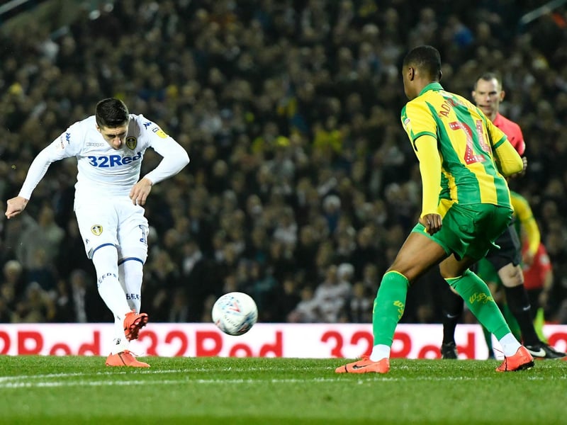 Leeds won possession and fed the midfielder who was given time to pick his spot in the top corner from almost 25 yards.