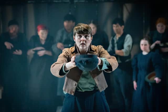 Brooklyn Melvin as Oliver in Leeds Playhouse's production of Oliver Twist returns to the theatre later this month. (Picture: Anthony Robling).