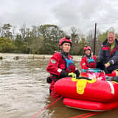 Cockermouth Mountain Rescue volunteers rescued two holidaymakers and their dogs after water levels reached chest height