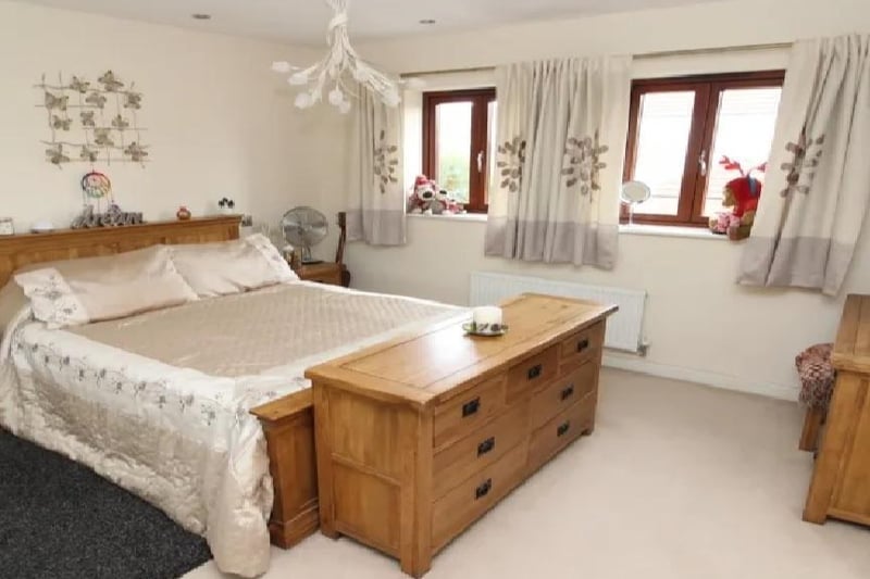 One of five different bedrooms in the property. It has an en-suite, a tv-point perfect for a flat screen to fall asleep watching and a fitted wardrobe.