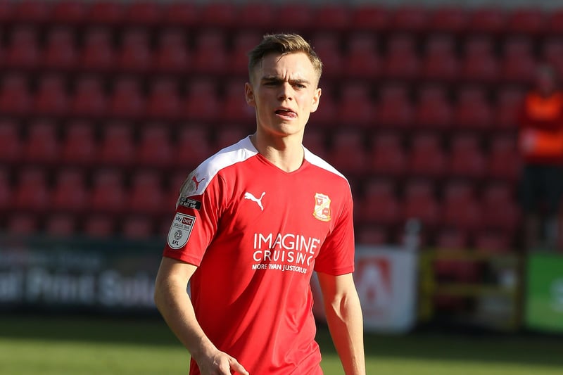 SCOTT TWINE: Position: Midfielder. Age: 21. Status: Considering a new contract at Swindon. Twine is reportedly considering lengthening his stay at his hometown club, but he’s bound to get offers from better teams after a breakout season with struggling Swindon. But a midfielder with a habit of scoring long-range screamers couldn’t have delivered a much worse audition when Posh won 3-0 at Swindon in a League One fixture in April. Twine was poor, cautioned for diving and showed signs of petulance towards the officials which are apparently not uncommon. And, as Posh are looking for Championship-ready players, if they have an interest in Twine it will probably be parked for now. Central midfield is a problem position for Posh, but there have to be better options out there. (Photo by Pete Norton/Getty Images).
