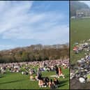 Before and After: Brits blasted for leaving piles of litter in parks as mini-heatwave coincides with easing of lockdown restrictions (Photos: Ellen Beardmore)