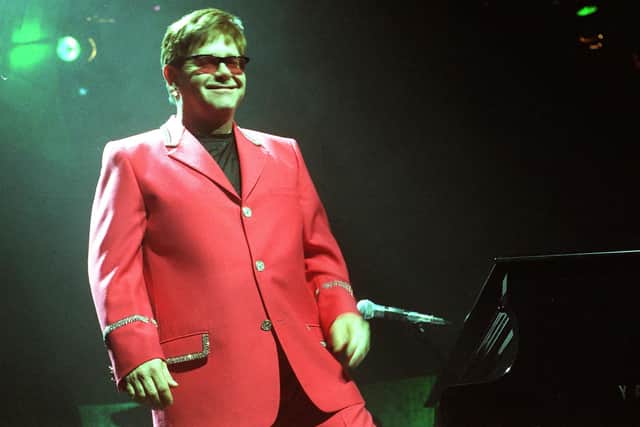 Elton John on stage at the Sheffield Arena in 1999 (Getty)