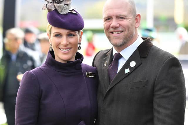 Zara and Mike Tindall at Cheltenham Racecourse - the couple have given birth to a son, who has been named Lucas Philip Tindall (Photo: PA/PA Wire)