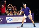 Scotland’s Andy Murray celebrates winning against England’s Jack Draper during day one of Schroders Battle of the Brits at P&J Live, Aberdeen. Picture date: Wednesday December 21, 2022.