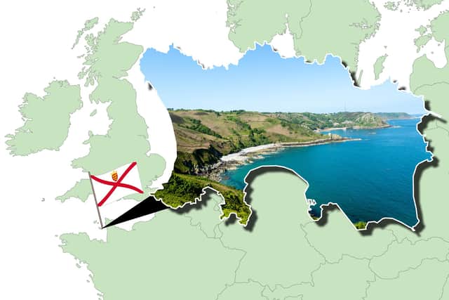 This image shows the position of Jersey in relation to France and Great Britain (Image: Kim Mogg/NationalWorld)