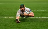 SHaun Adendorff scoring a try for Northampton Saints (Photo by Dan Mullan/Getty Images)