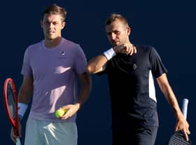 British pair (L-R) Neal Skupski and Dan Evans are one step away from the 2021 Miami Open men's doubles final. (Pic: Getty Images)