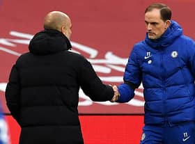 Manchester City manager Pep Guardiola (left) and Chelsea manager Thomas Tuchel. 