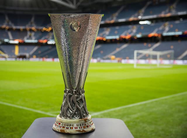 The UEFA Europa League trophy. 