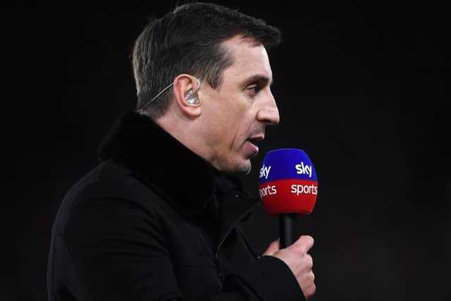 Ex-Manchester United and England footballer turned Sky Television Presenter Gary Neville.