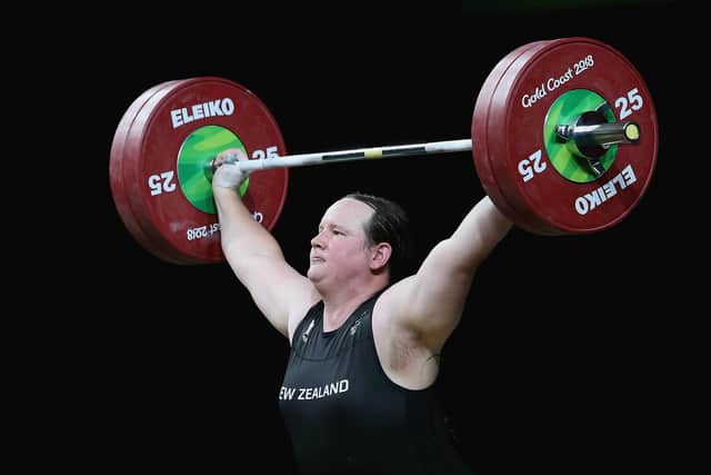 Laurel Hubbard at the Gold Coast Commonwealth Games (Photo by Alex Pantling/Getty Images)