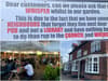 Pub owner hits back at complaining neighbours with a sarcastic sign asking customers to 'whisper'