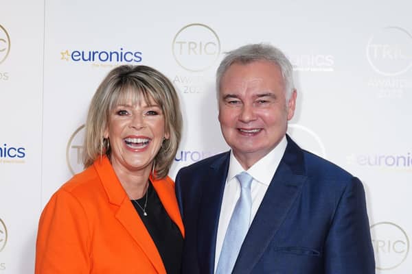 Ruth Langsford and Eamonn Holmes arriving for the TRIC Awards 2022 at Grosvenor House, London