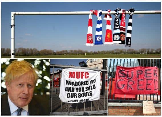 Downing Street said Mr Johnson expressed “solidarity” with the fans’ groups (Photos: PA)