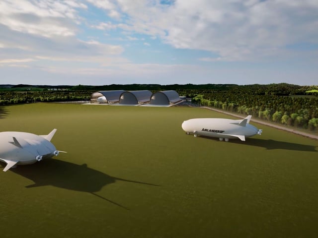 Airlander 50 will join Airlander 10, which is nicknamed the ‘Flying Bum’ on account of its shape.
