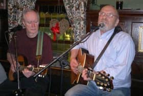 Jim Yardley performing with Tony Nicol (pictured right), in Drammen Norway: 2014