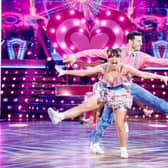 Ellie Leach and Vito Coppola during the live show at Blackpool. The couple recently shared a joint post on Instagram. Photograph courtesy of BBC/Guy Levy