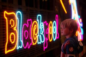 Preview of the 2023 Blackpool Illuminations with Laurence Llewelyn-Bowen. Pictured is Charlie Halliwell, 6.