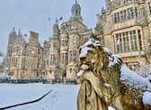 Harlaxton Manor in the snow