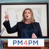 Penny Mordaunt at the launch of her campaign to be Conservative Party leader and Prime Minister, at the Cinnamon Club in Westminster, London