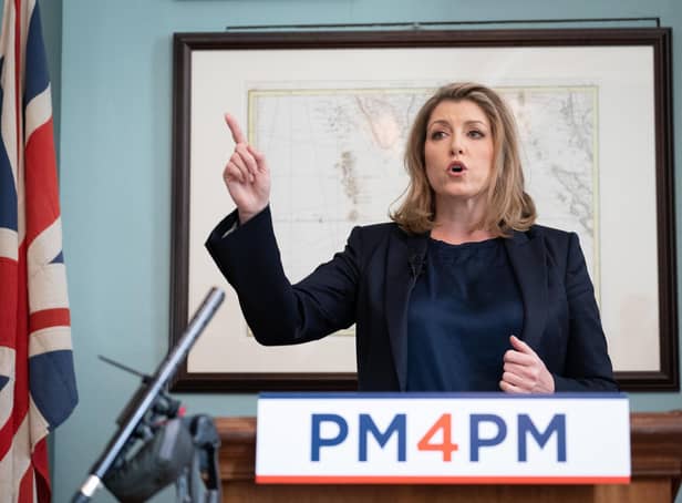<p>Penny Mordaunt at the launch of her campaign to be Conservative Party leader and Prime Minister, at the Cinnamon Club in Westminster, London</p>