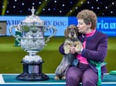 Maisie, the 2020 Crufts Best in Show winner, with owner Kim McCalmont.  