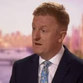 Oliver Dowden told Andrew Mar that legally imposed social distancing restrictions could remain in place beyond June, and a further lockdown could not be ruled out (Picture: BBC)