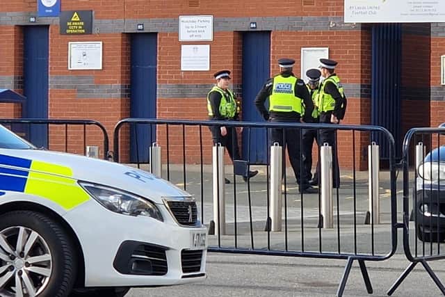 Police have been spotted outside of Elland Road
