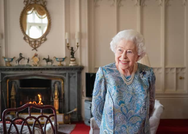 Queen Elizabeth II at Windsor Castle on April 28, 2022 in Windsor, England. (Photo by Dominic Lipinski - WPA Pool/Getty Images)