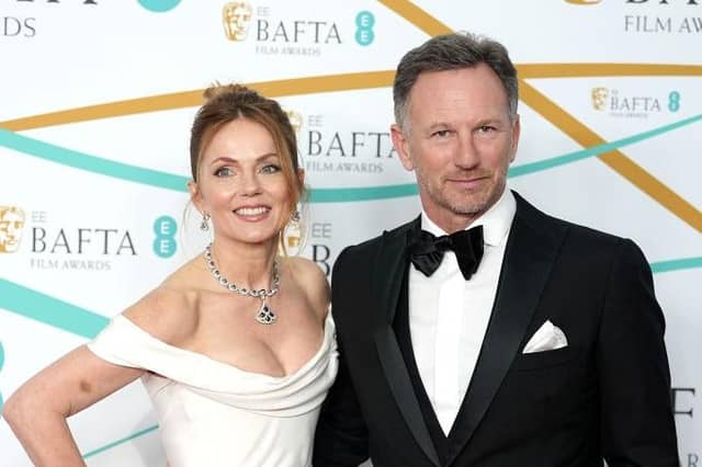 Geri Halliwell-Horner and Christian Horner at the EE BAFTA Film Awards.