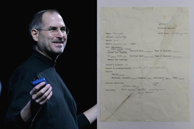Things could have been very different for the world had Jobs' been accepted into the role he was applying for (Photos: Justin Sullivan/Getty Images/Inquesta/Begbies Traynor/Charterfields)