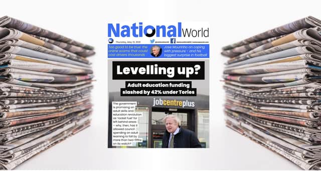 The digital front page of NationalWorld for 13 May (Image: NationalWorld)
