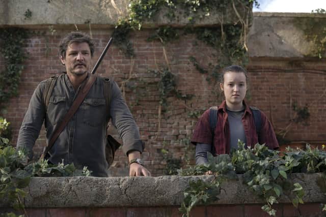 Pedro Pascal as Joel and Bella Ramsey as Ellie in The Last of Us. Picture: HBO/Warner Media.