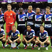 Britain's players (top from L) midfielder Scott Sinclair, forward Daniel Sturridge, goalkeeper Jack Butland, defenders Micah Richards, Steven Caulker and Ryan Bertrand and midfielder Aaron Ramsey, (bottom from L) midfielder Tom Cleverley, forward Craig Bellamy, defender Neil Taylor and midfielder Joe Allen pose for a team photo before the London 2012 Olympic Games men's football match between Britain and Uruguay at the Millennium Stadium in Cardiff, Wales, on August 1, 2012. (Pic: Getty Images)