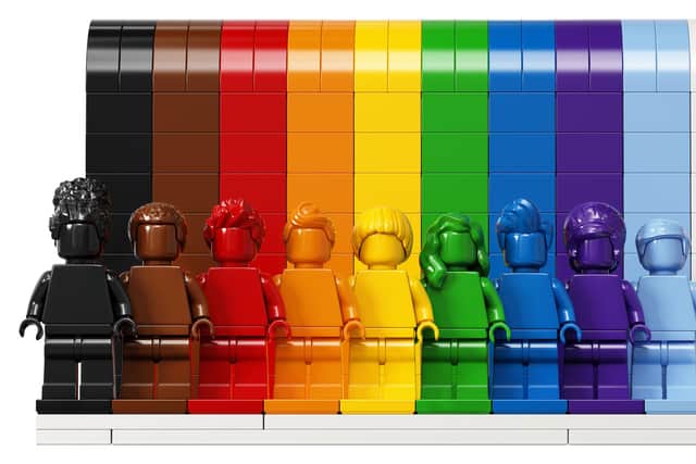 Lego's new rainbow-themed 'Everyone is Awesome' set celebrates the LGBTQ+ community (Photo: LEGO/PA Media)