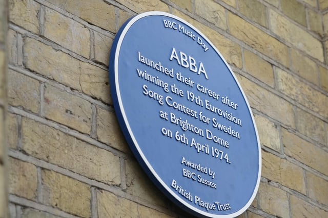 ABBA: Blue plaque unveiled at Sussex venue on anniversary of Eurovision win