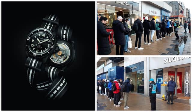 The watch is only available at two stores in the UK and has attracted long queues