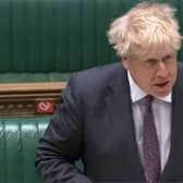 Prime Minister Boris Johnson speaks during Prime Minister's Questions in the House of Commons (House of Commons/PA Wire)