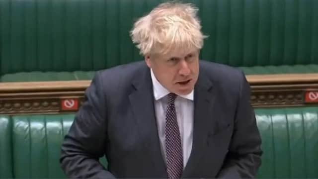 Prime Minister Boris Johnson speaks during Prime Minister's Questions in the House of Commons (House of Commons/PA Wire)