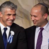 Yair Lapid (L), leader of the Yesh Atid party and Naftali Bennett have formed a coalition (Getty Images)