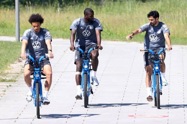 Antonio Rüdiger (centre) and Ilkay Gündogan (right) have missed a training session ahead of England vs Germany.