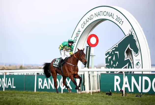 Minella Times ridden by Rachael Blackmore win the Randox Grand National Handicap Chase during Grand National Day of the 2021 Randox Health Grand National Festival at Aintree Racecourse, Liverpool.