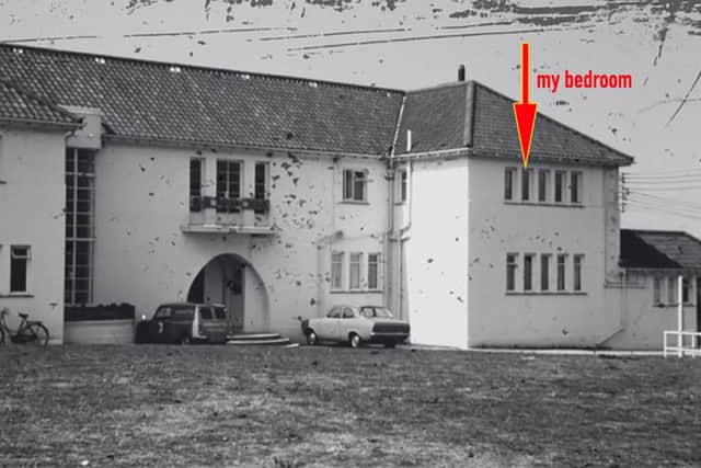 The holiday camp as it looked when I was a boy. My bedroom was in the far-right corner, where I first saw the silhouette that would haunt my memories.