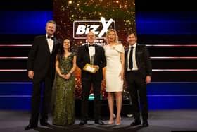 Image left to right: ActionCOACH Global Founder Brad Sugars, Action Coach Anu Khanna, CEO of the Year Lance Hill, Rachel Riley, Ben Harris from award sponsors ClickFunnels.