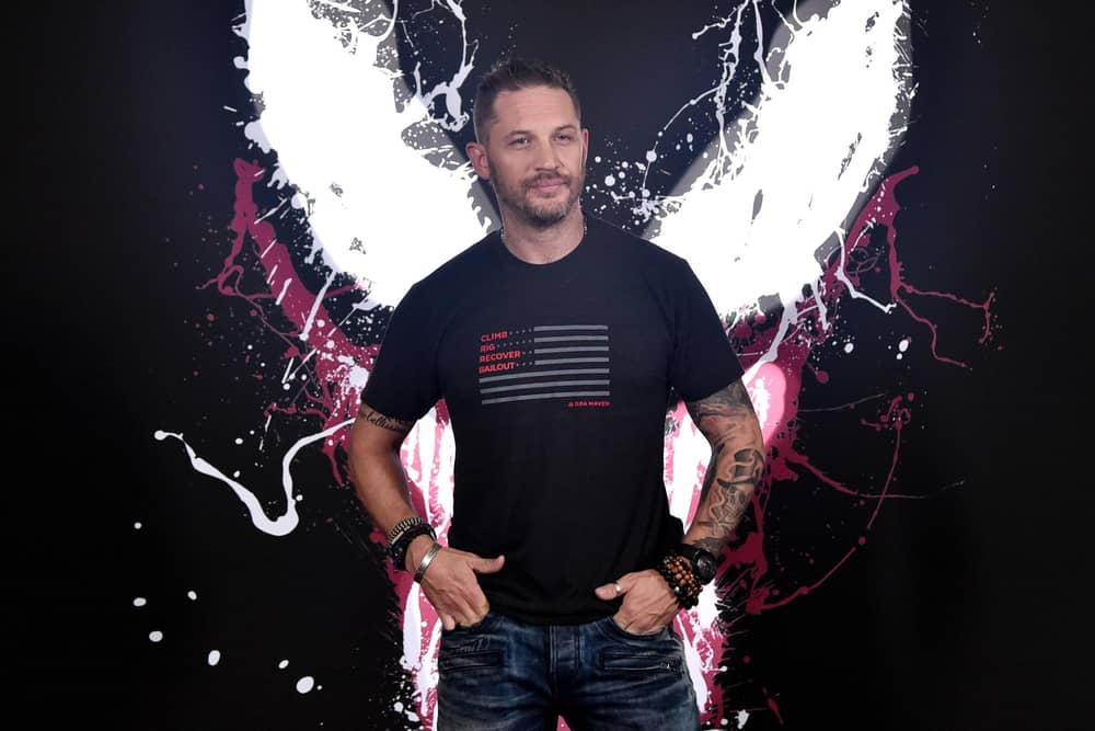 LOS ANGELES, CALIFORNIA - SEPTEMBER 27: Tom Hardy attends a photo call for Columbia Pictures' "Venom" at the Four Seasons Hotel Los Angeles at Beverly Hills on September 27, 2018 in Los Angeles, California. (Photo by Alberto E. Rodriguez/Getty Images)