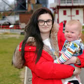 Ellisha Ford found out she was pregnant five months before she gave birth to baby Harper (SWNS)