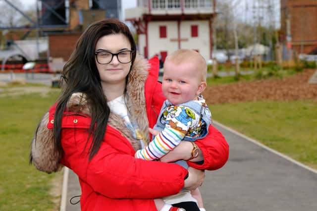 Ellisha Ford found out she was pregnant five months before she gave birth to baby Harper (SWNS)