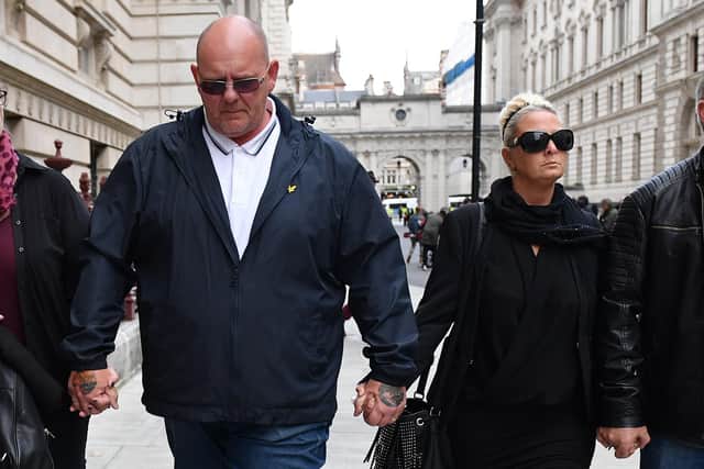 Charlotte Charles and Tim Dunn are the parents of teenage motorcyclist Harry Dunn who was killed in a collision with a car (AFP via Getty Images)